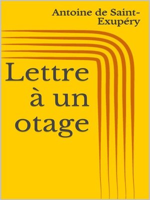 cover image of Lettre à un otage